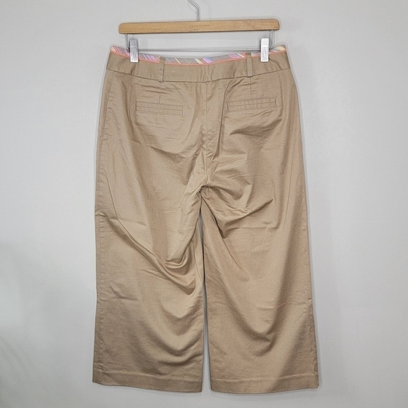 Express | Correspondent Khaki Wide Leg Cropped Pants - Picture 4 of 6